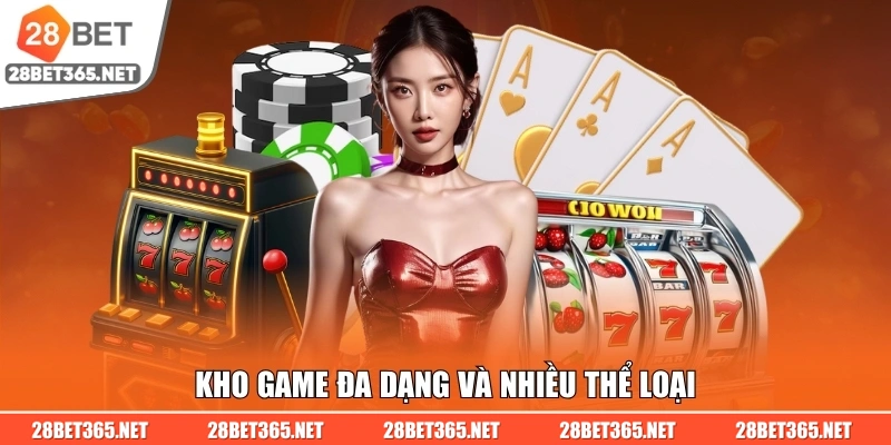 Kho game đa dạng và nhiều thể loại