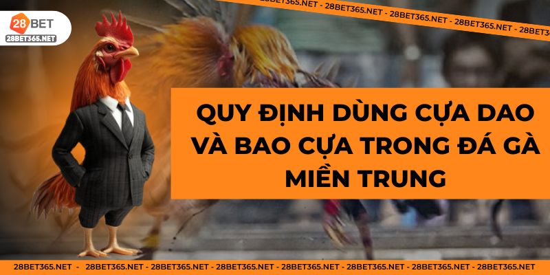 Quy định dùng cựa dao và bao cựa trong đá gà miền Trung