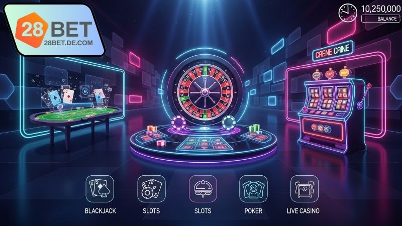 Trò chơi đa dạng 28BET gồm những gì